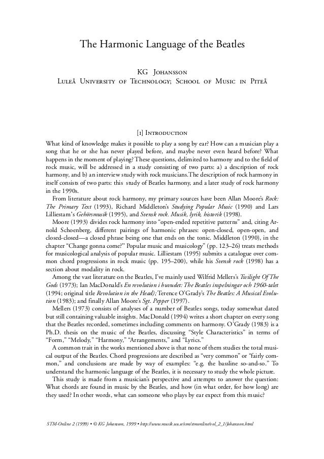 beatles essay introduction